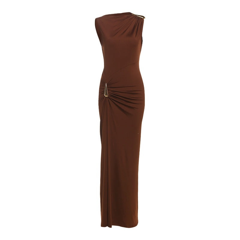 Sleeveless Slim-Fit Slit Dress