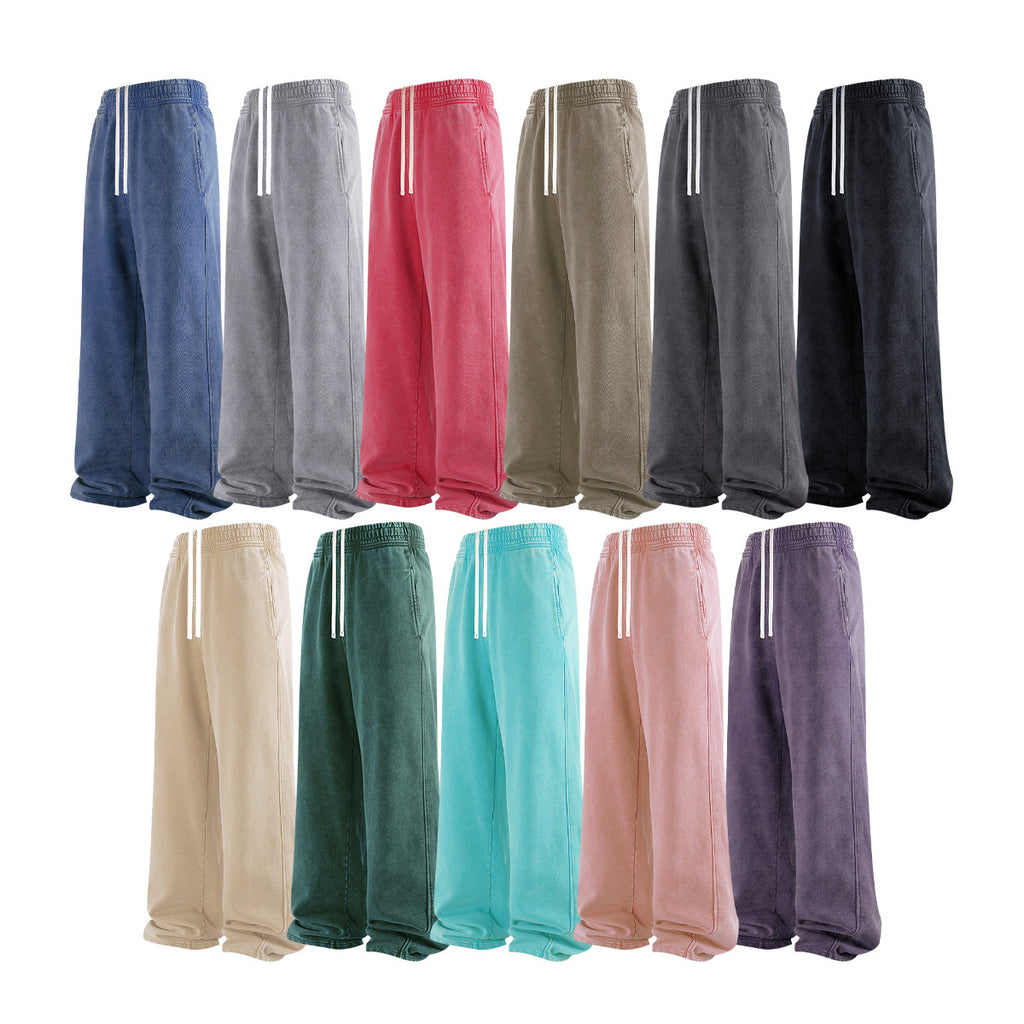 Men's Vintage Washed Cotton Long Pants