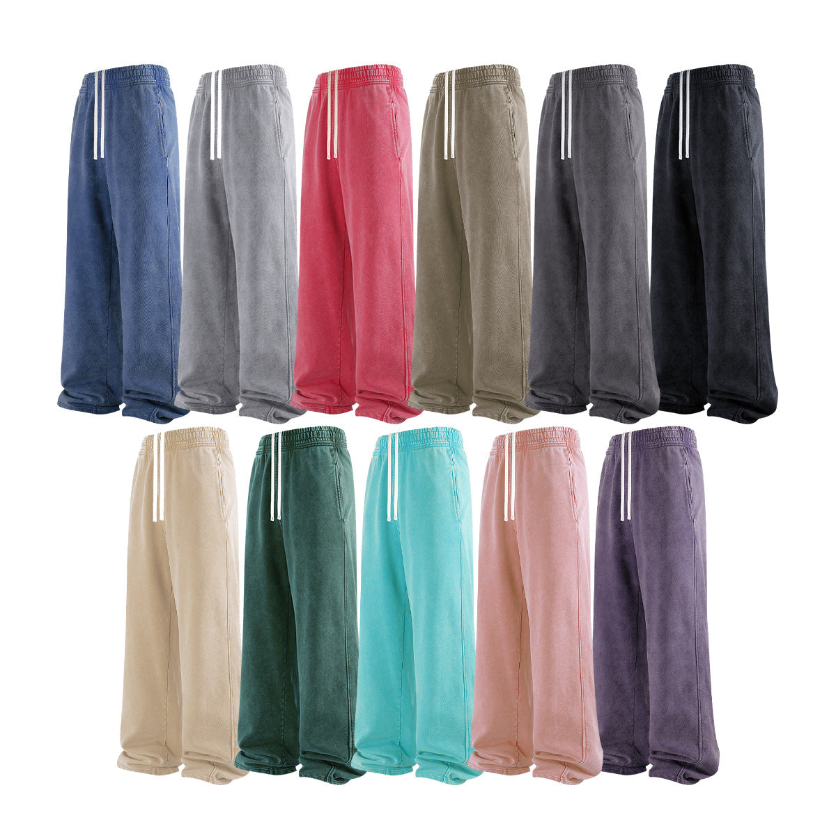 Men's Vintage Washed Cotton Long Pants