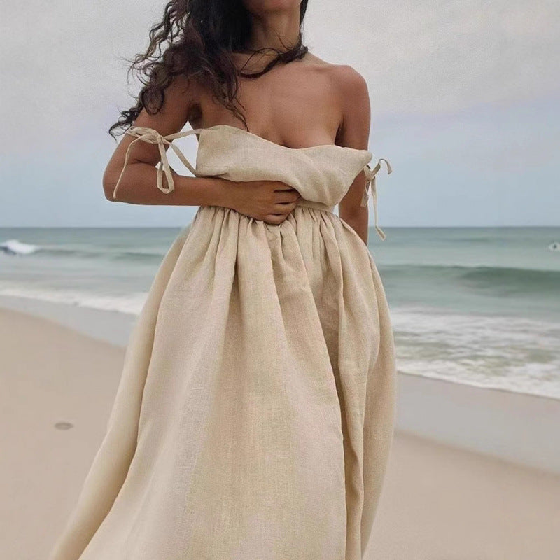 Elegant Backless Spaghetti Strap Dress