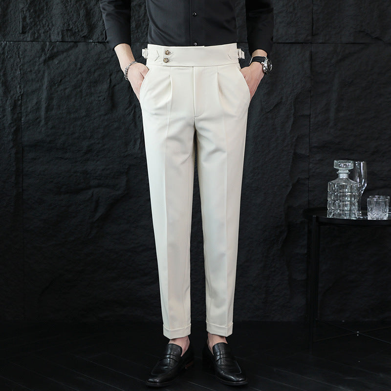 Men's all-season straight-leg stretch casual pants