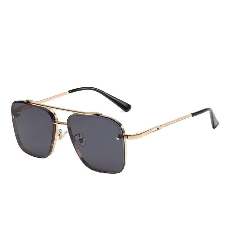 Metal Double-Beam Sunglasses UV Protection