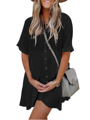 Womens Loose Fit Shirt Dress