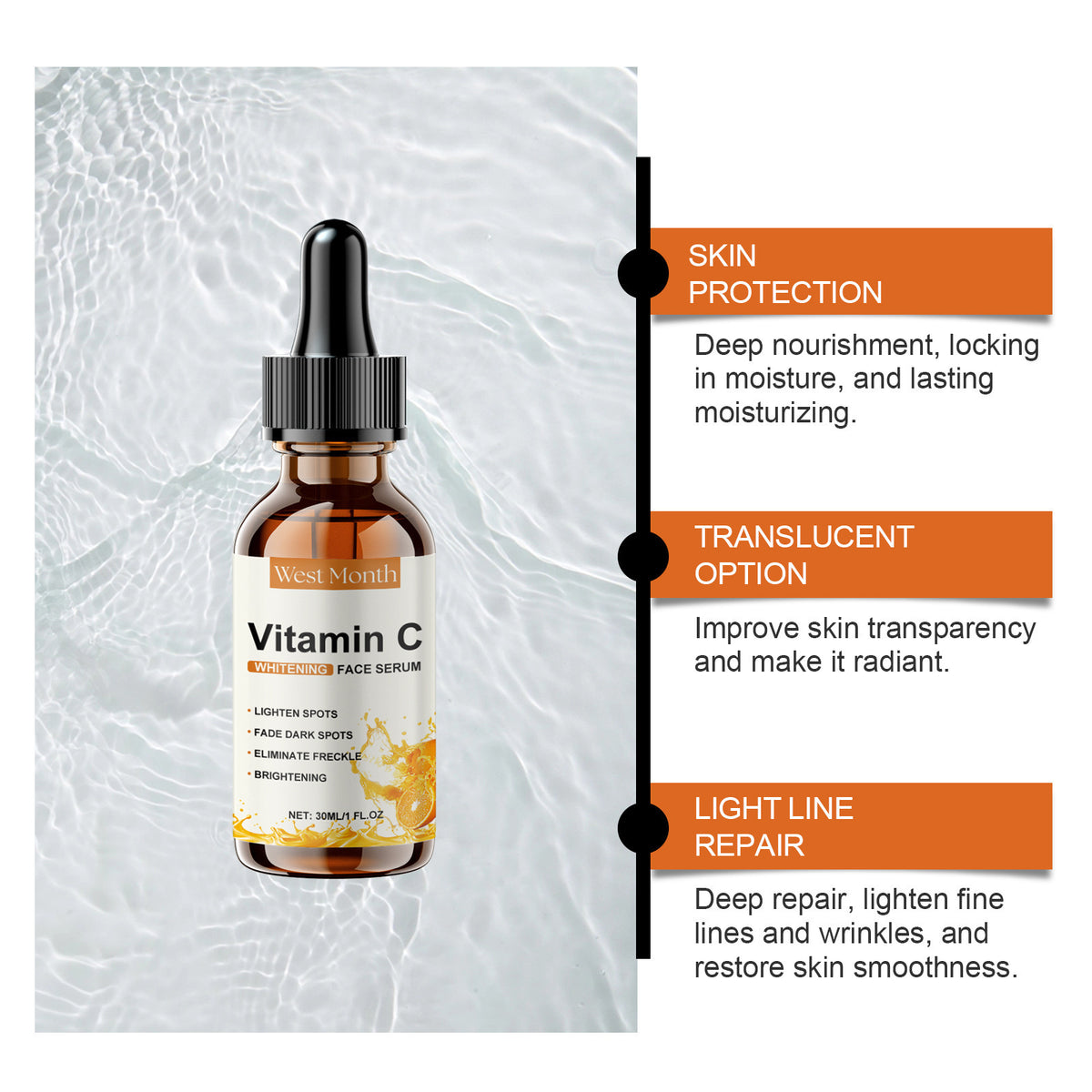 Vitamin C Facial Essence for Moisturizing and Smoothing Skin