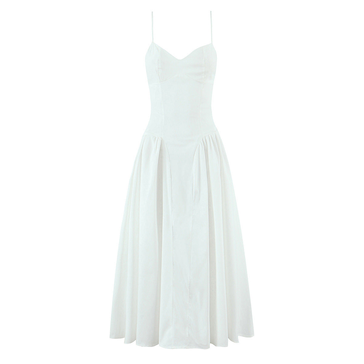 Strappy Wrinkled Suspender Dress