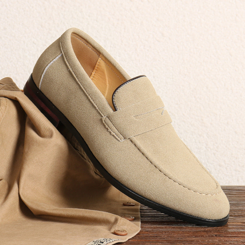 Classic Solid Color Slip-On Loafers