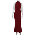 Elegant Halter Neck Fishtail Evening Dress