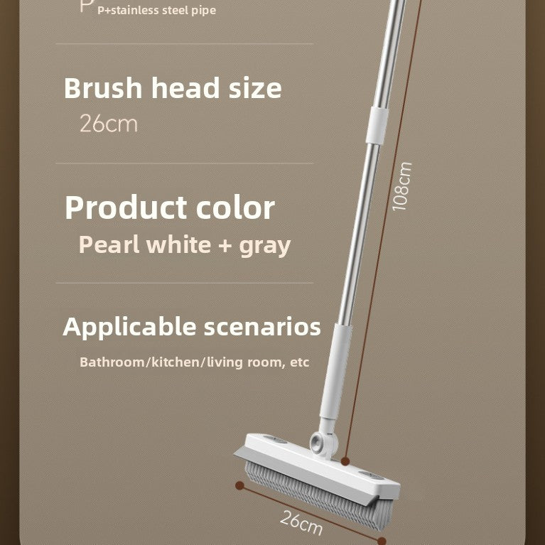 Long Handle Five-in-One Floor Cleaning Brush with Hard Bristles