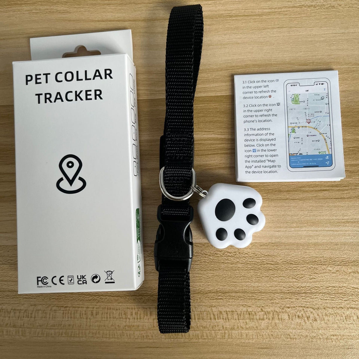 Mini Bluetooth Pet Locator Collar Anti-Lost Device
