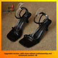 Womens Square Toe Thin Heel Sandals PU Fairy Style Sandals