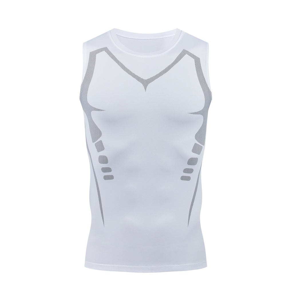 Men Quick Dry Elastic Breathable Sports Sleeveless Fitness Vest