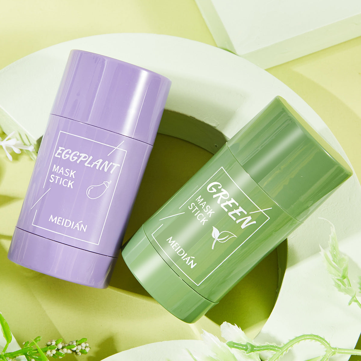 Green tea cleansing solid mask