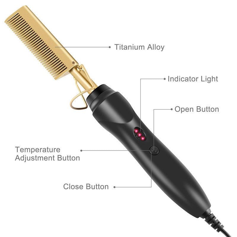 Dual-Use (Wet/Dry) Electric Heated Copper Comb