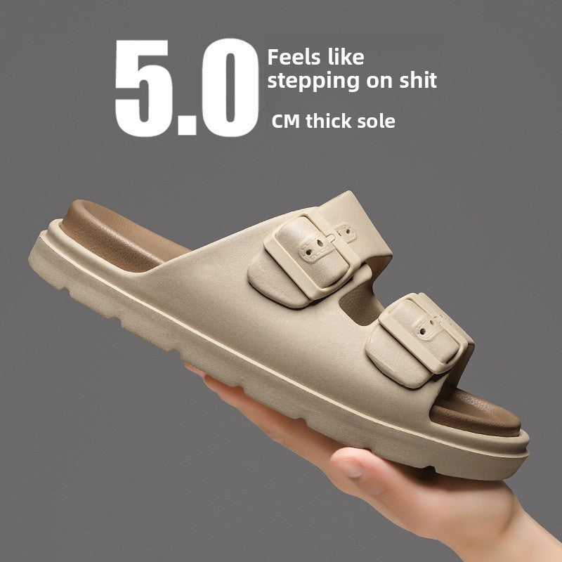 Men's Fashion Double-Layer Thick Sole EVA Slide Sandals