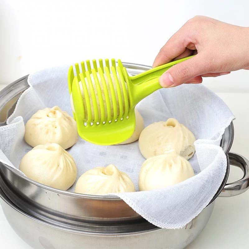 New multifunctional fruit slicer plastic with handle tomato potato lemon splitter wholesale