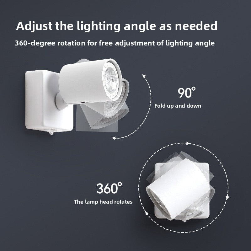Hotel recessed wall-mounted spotlights