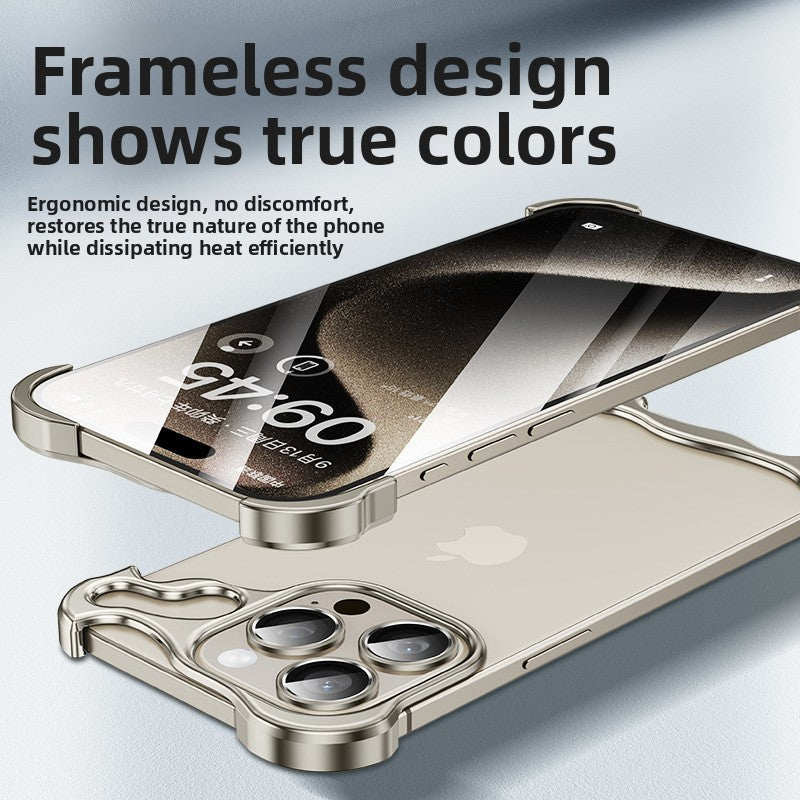 Phone Case Shaped Metal Frame No Backplate Protective Cover