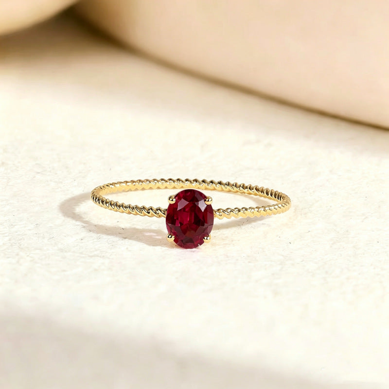 Natural Birthstone Gemsterling Silver Ring