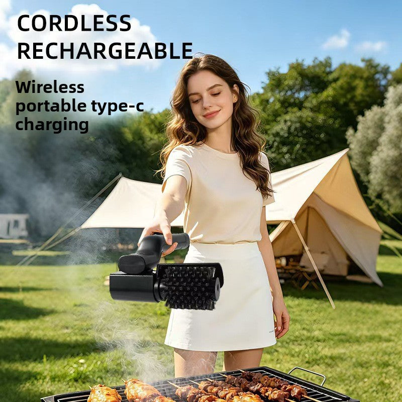 Electric Barbecue Cleaning Brush with Stainless Steel Bristles