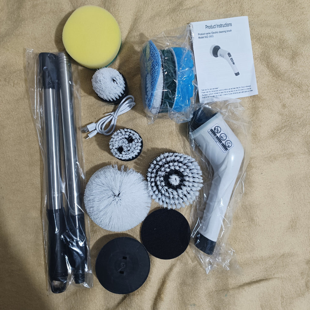 Electric Cleaning Brush with Multiple Attachments