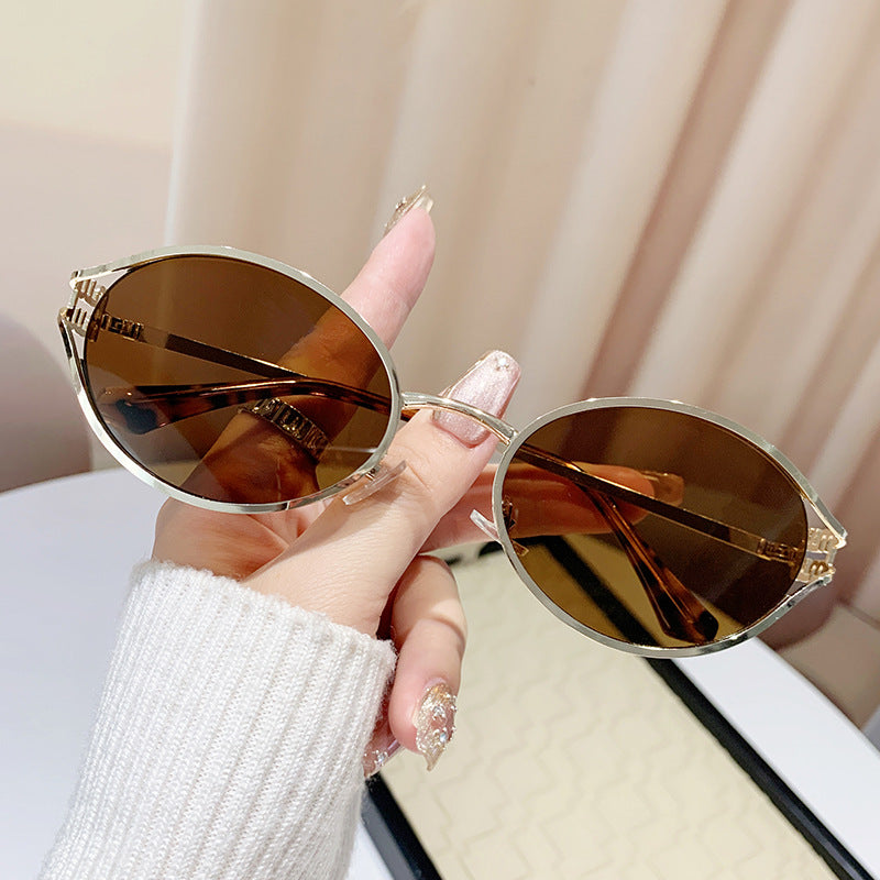 Oval Metal Frame Sunglasses Unisex