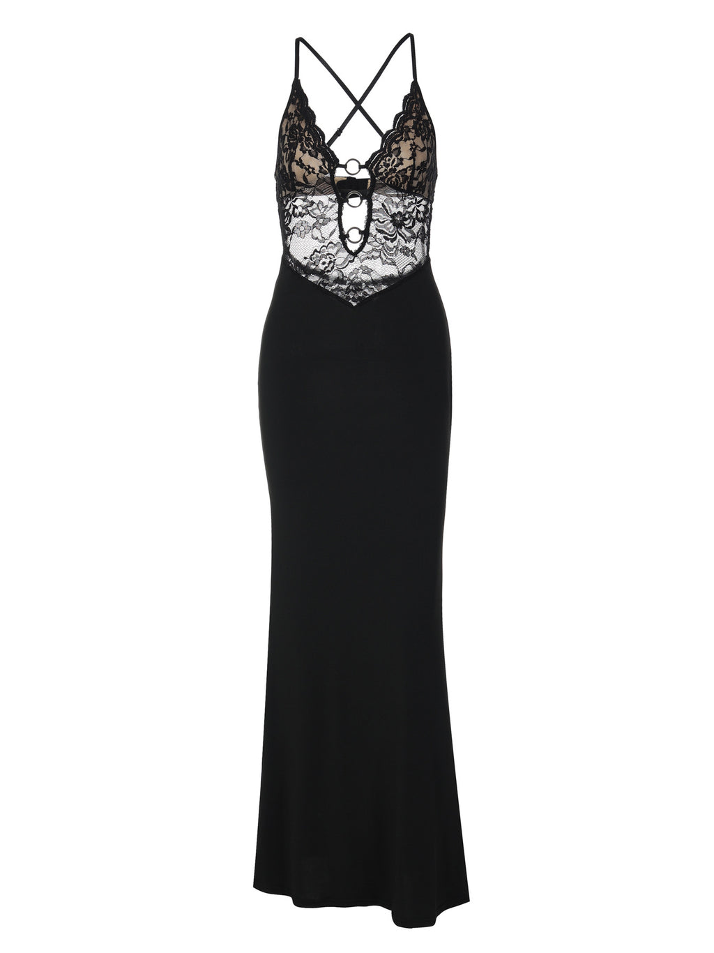 Fashionable halter top long dress