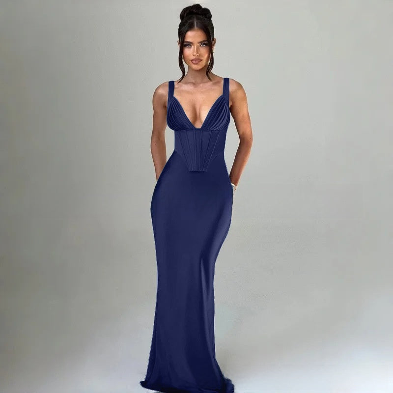 Elegant Strapless Fishtail Evening Gown
