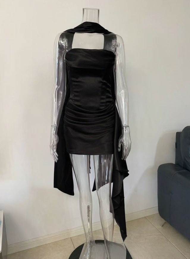 Elegant Sleeveless Satin Dress
