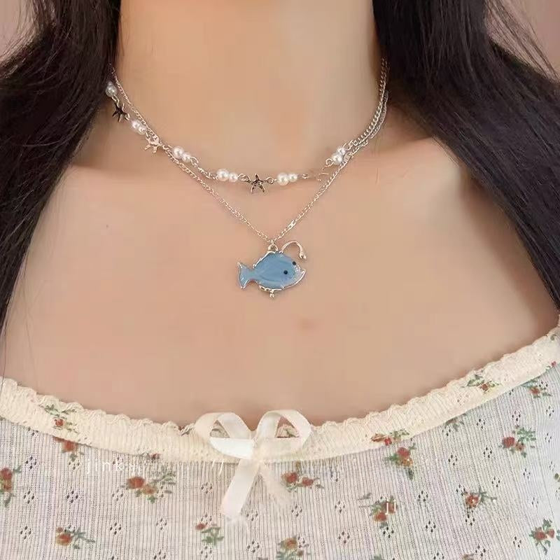 Seaside Shell Starfish Pendant Necklace