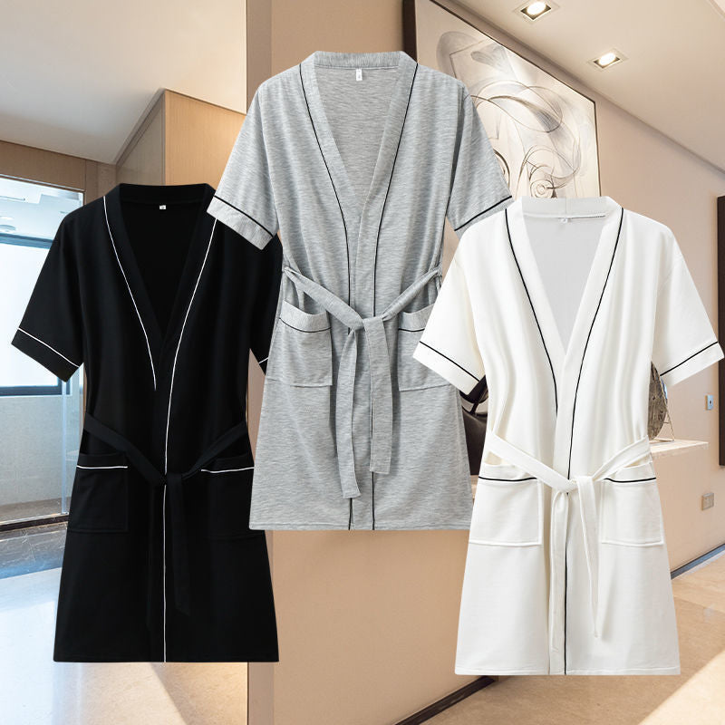 Pure Cotton Absorbent Bathrobe for Men and Women