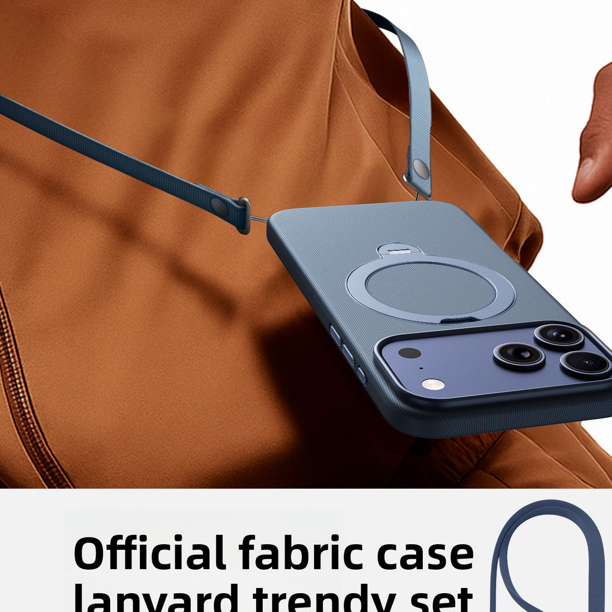 Magnetic Phone Case with Rotating Stand and Camera Button