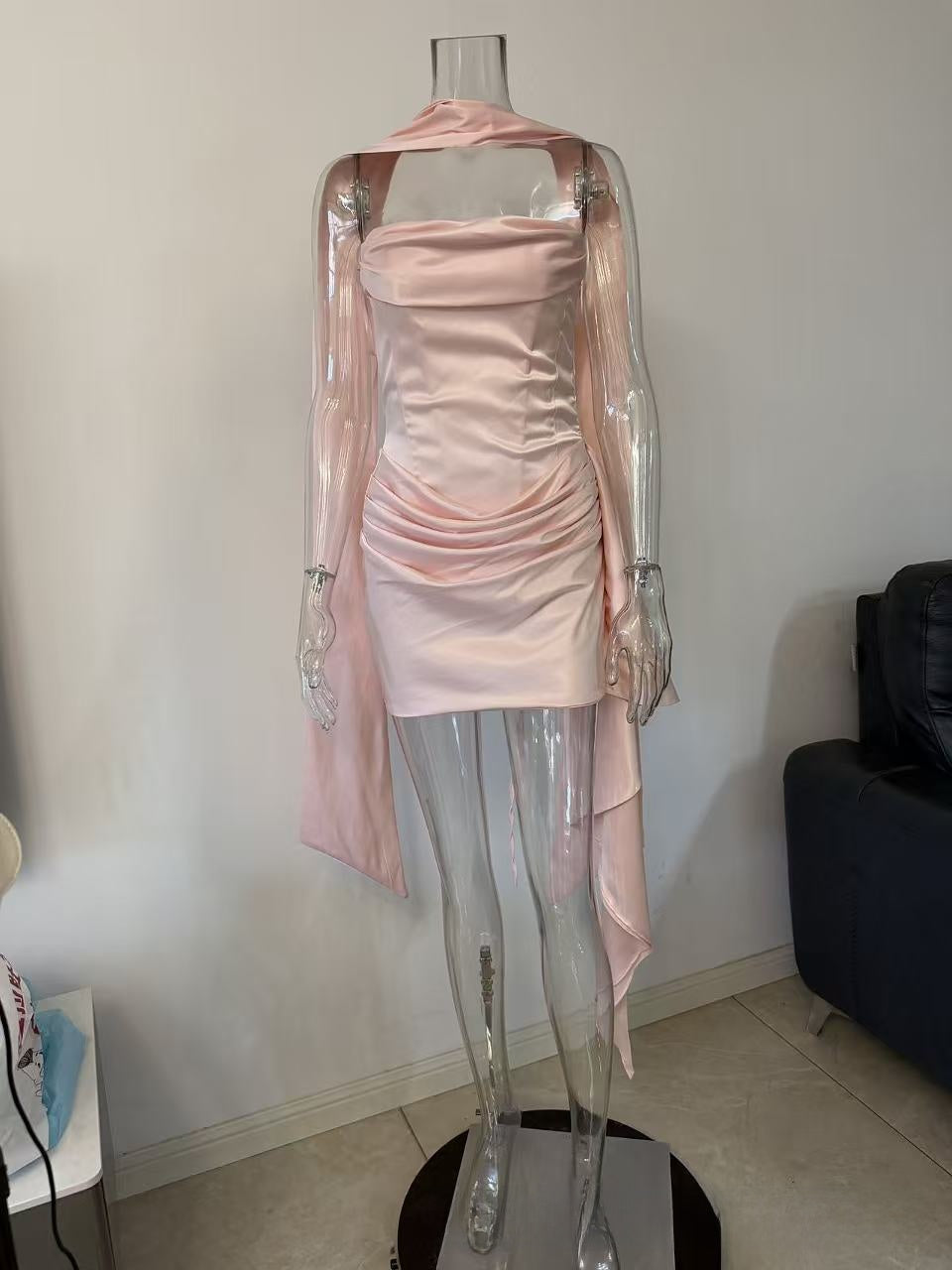 Elegant Sleeveless Satin Dress