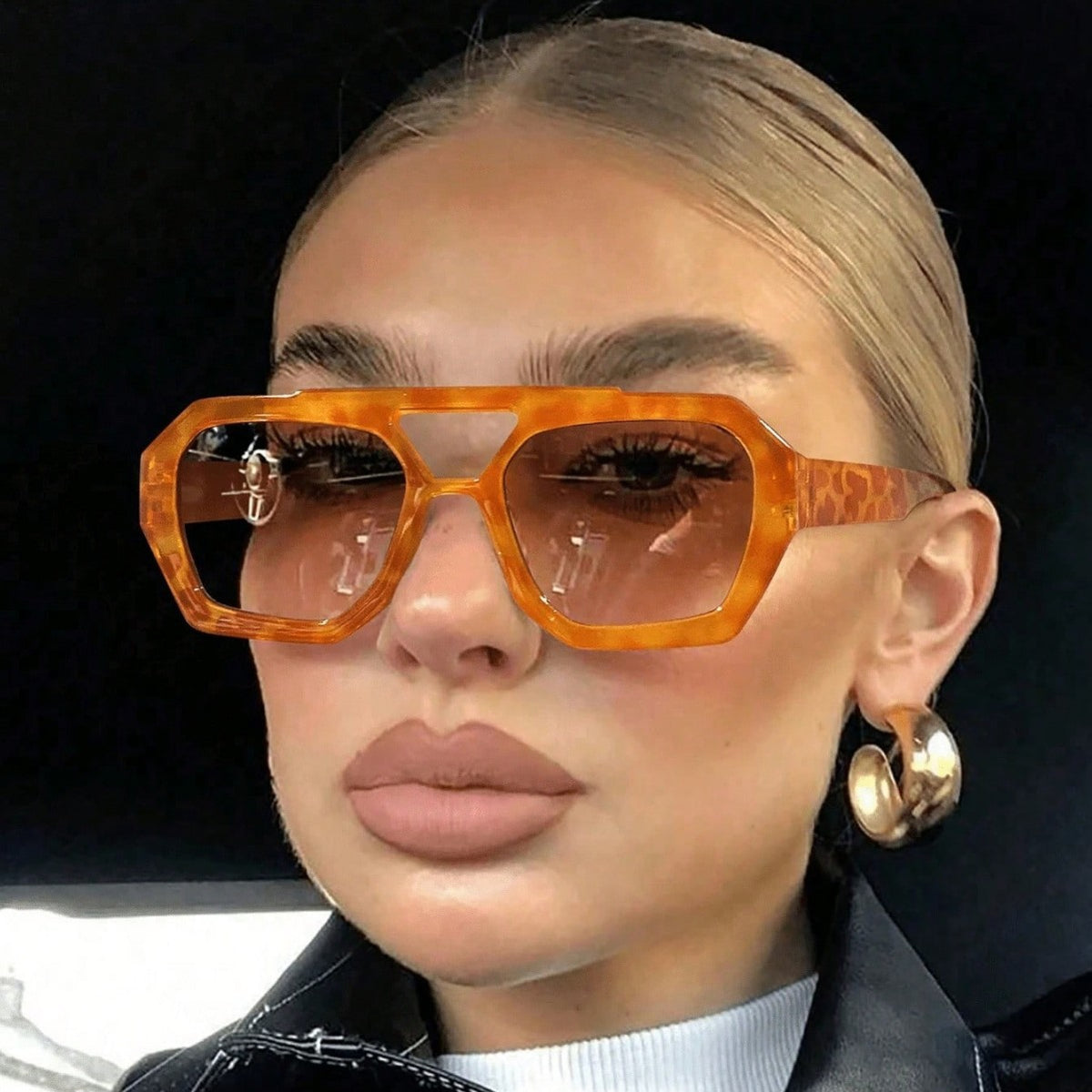 Retro Square Frame Sunglasses