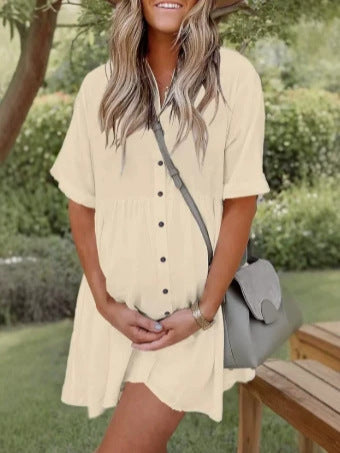 Womens Loose Fit Shirt Dress