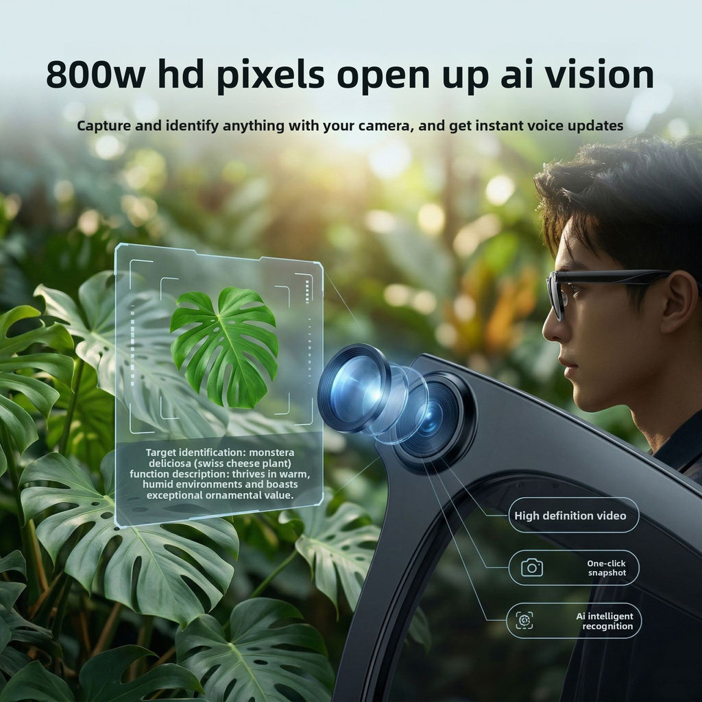 AI Smart Glasses with Camera and Bluetooth