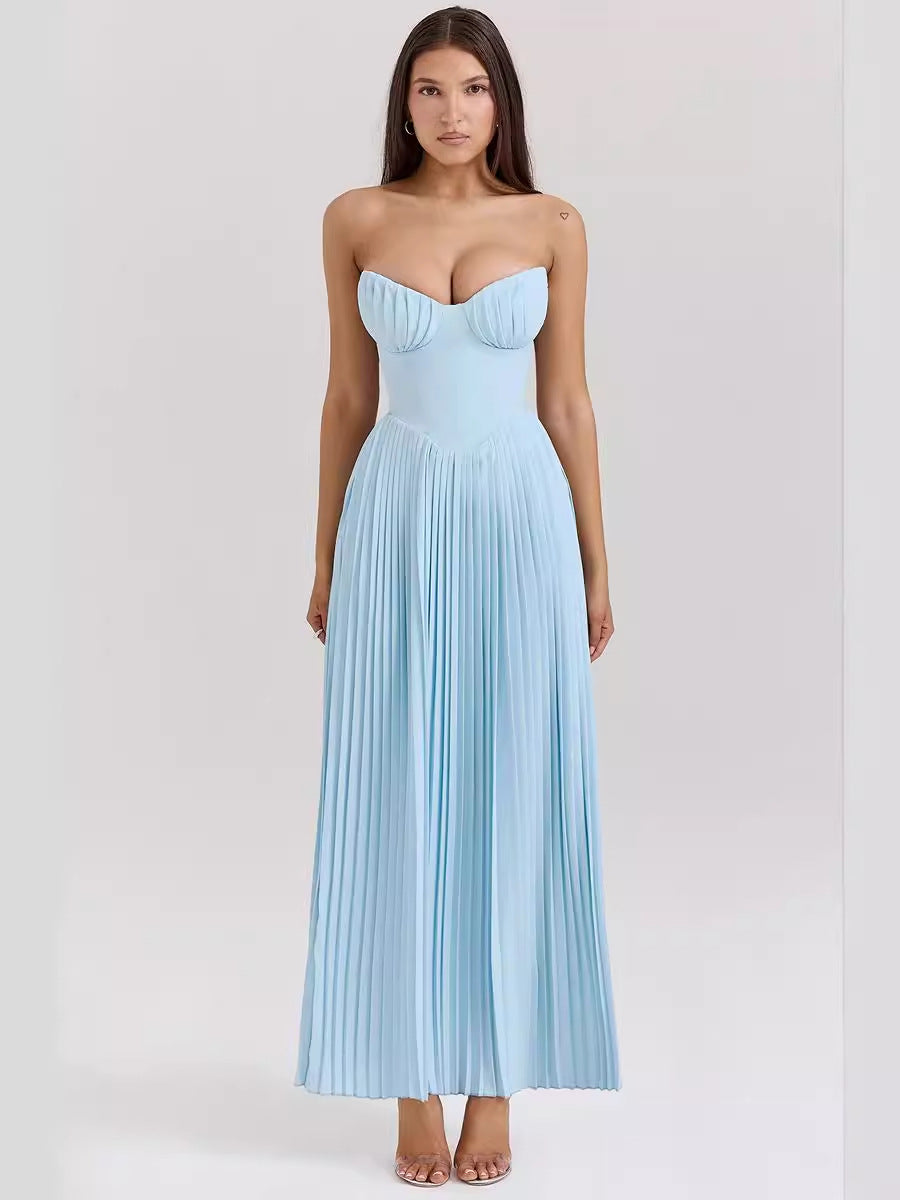 Elegant Sleeveless Tube Top Dress