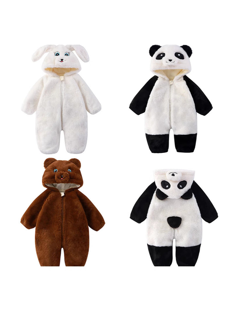 Baby Animal Plush Jumpsuit for Autumn and Winter