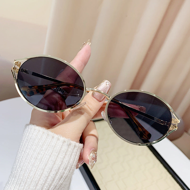 Oval Metal Frame Sunglasses Unisex