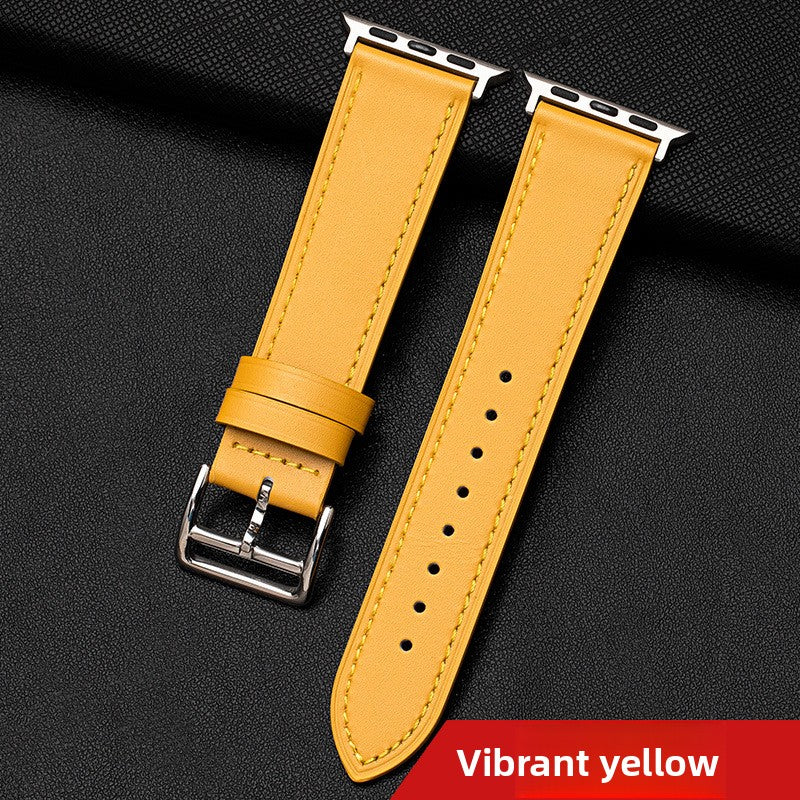 Genuine leather waterproof cowhide watch strap