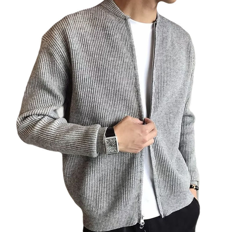 Mens Polyester Knit Cardigan