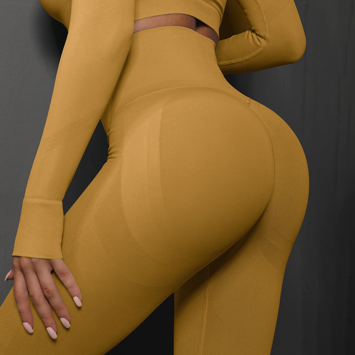 Knitted Seamless Peach Hip Skinny Yoga Pants