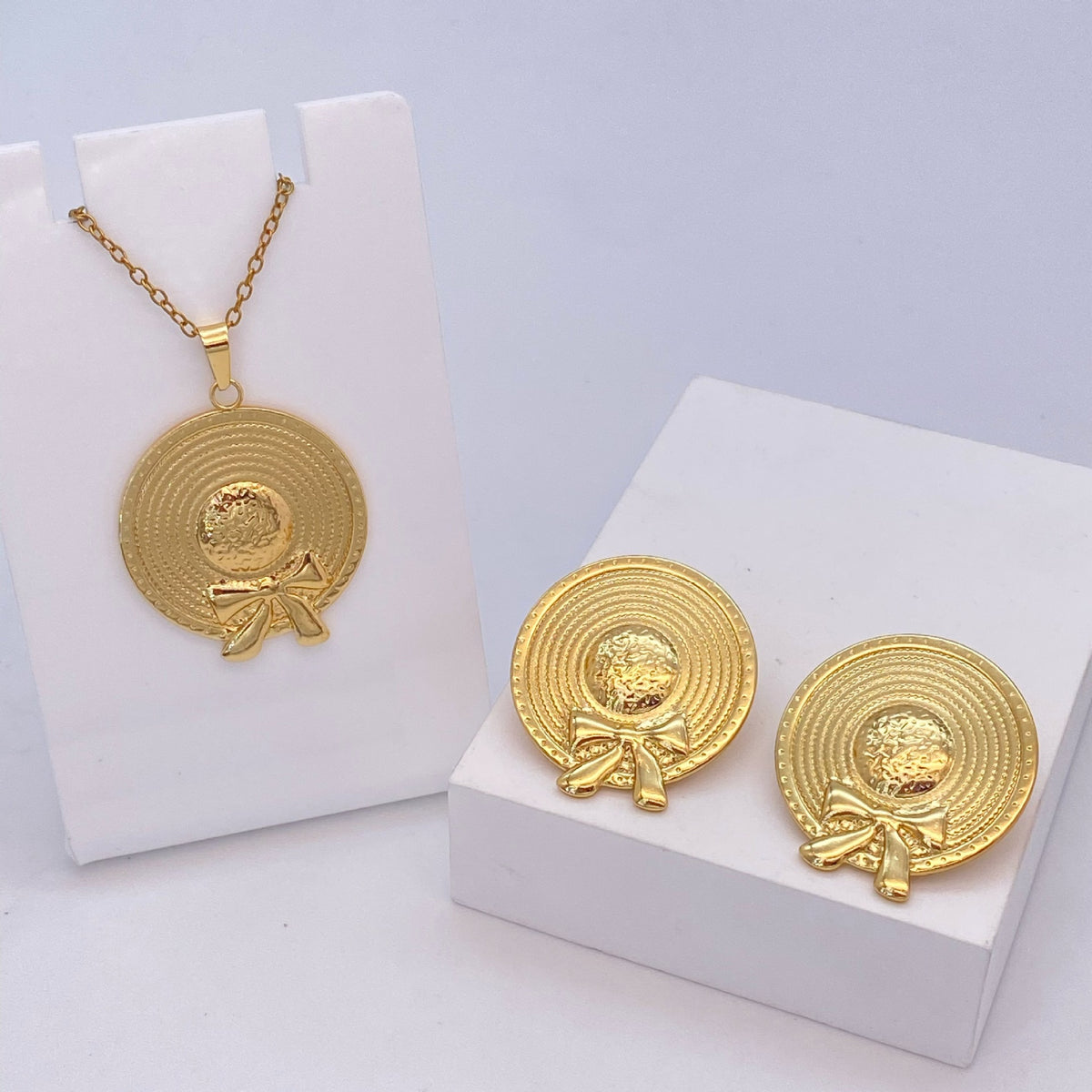 Stainless Steel Earrings and Necklace