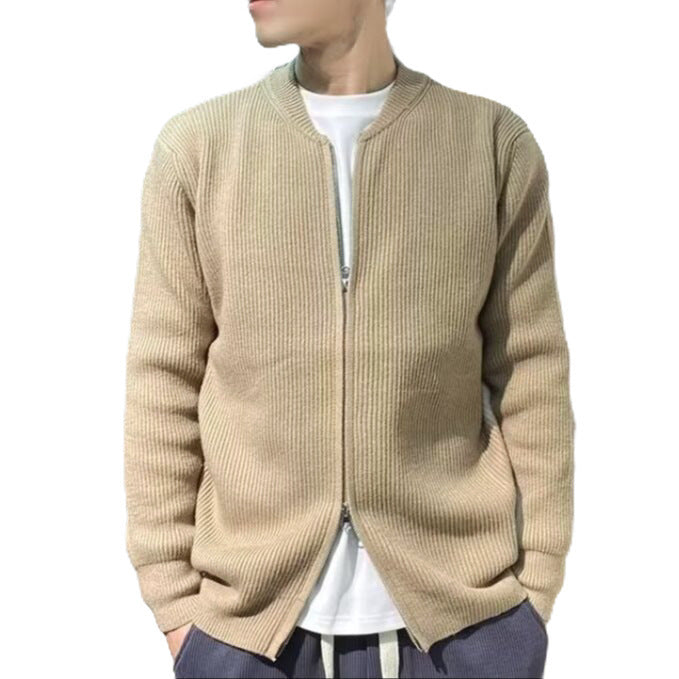 Mens Polyester Knit Cardigan