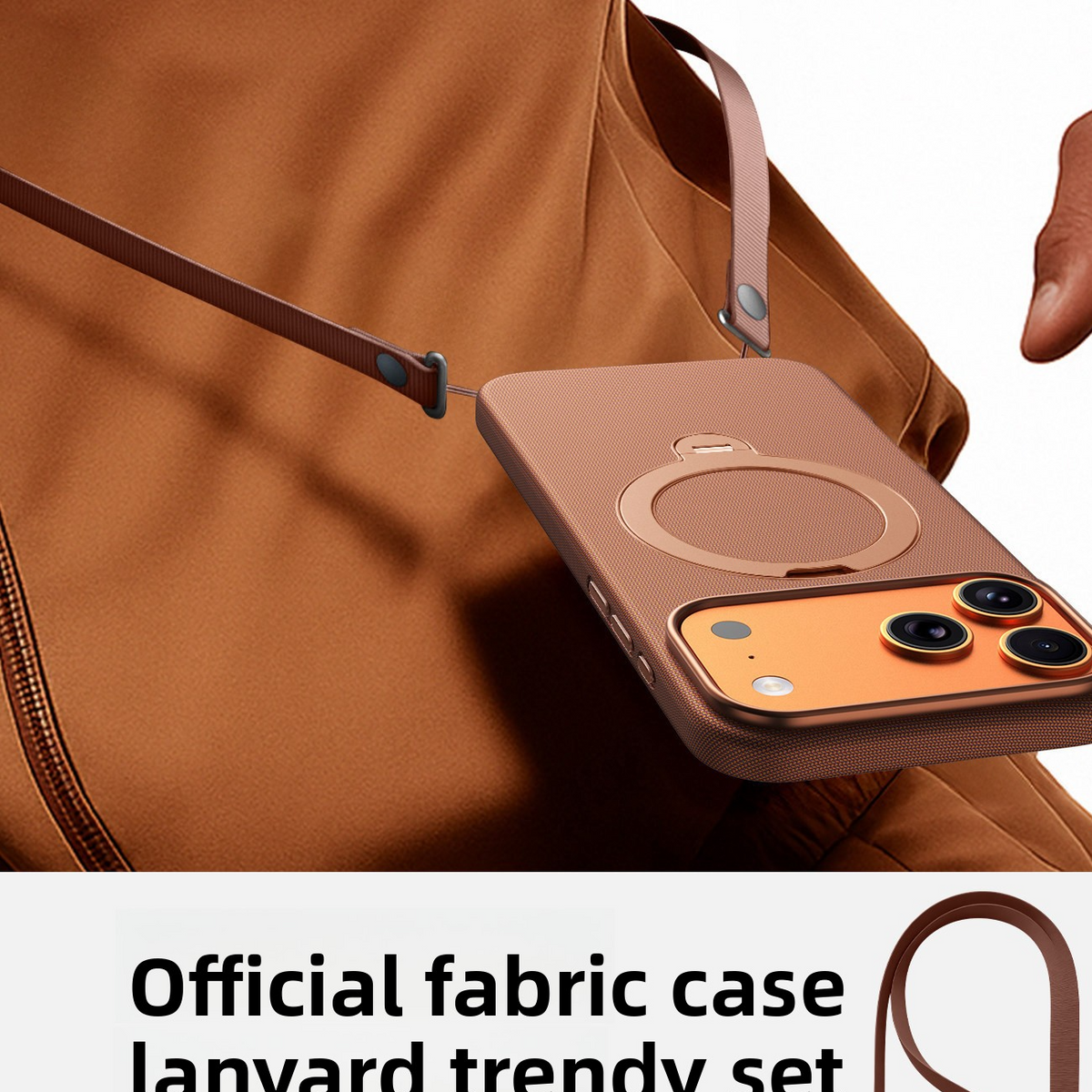 Magnetic Phone Case with Rotating Stand and Camera Button