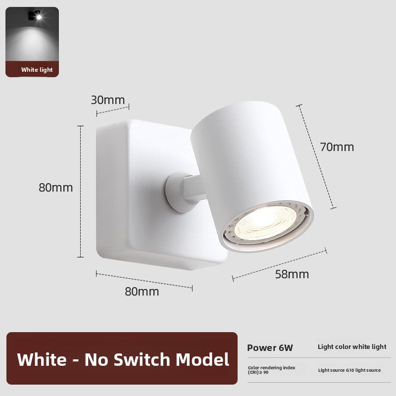 Hotel recessed wall-mounted spotlights