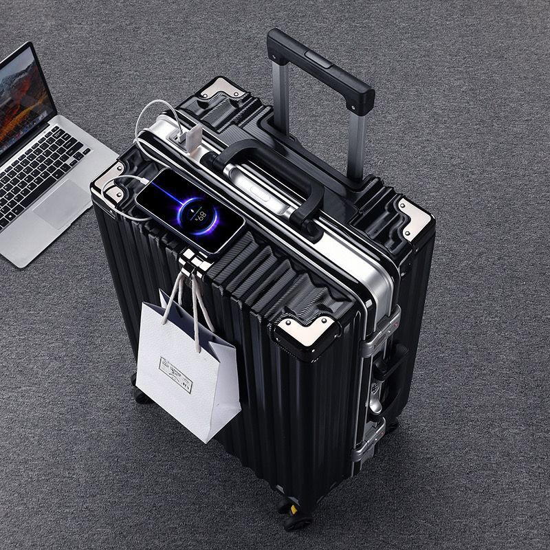 Durable Password Lock Suitcase with USB Charging Port