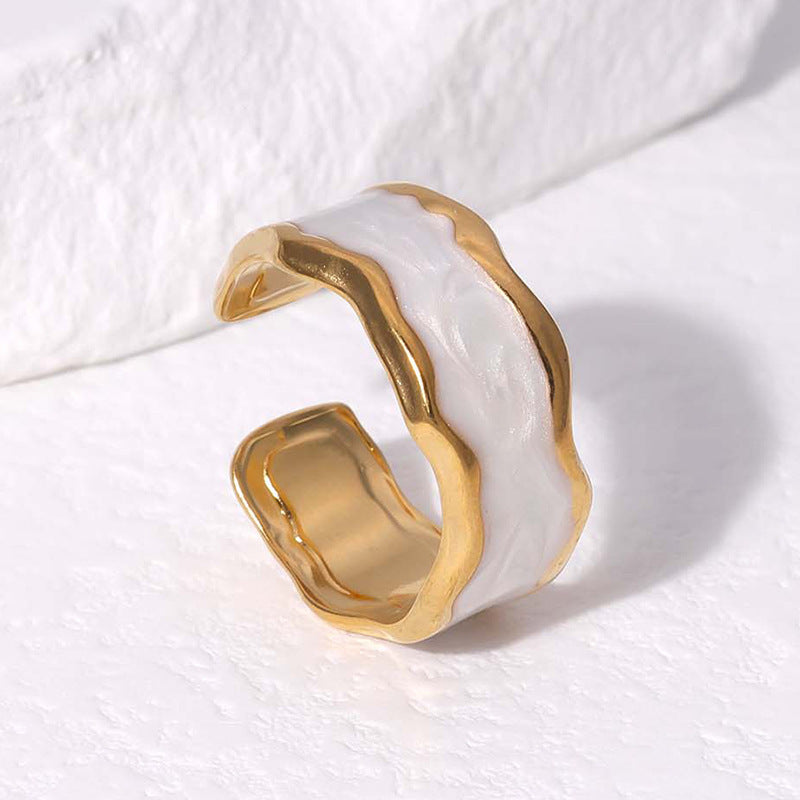 Adjustable Gold Plated Stainless Steel Ring