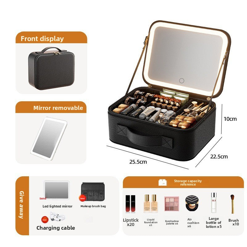 Cosmetic Organizer with LED Mirror