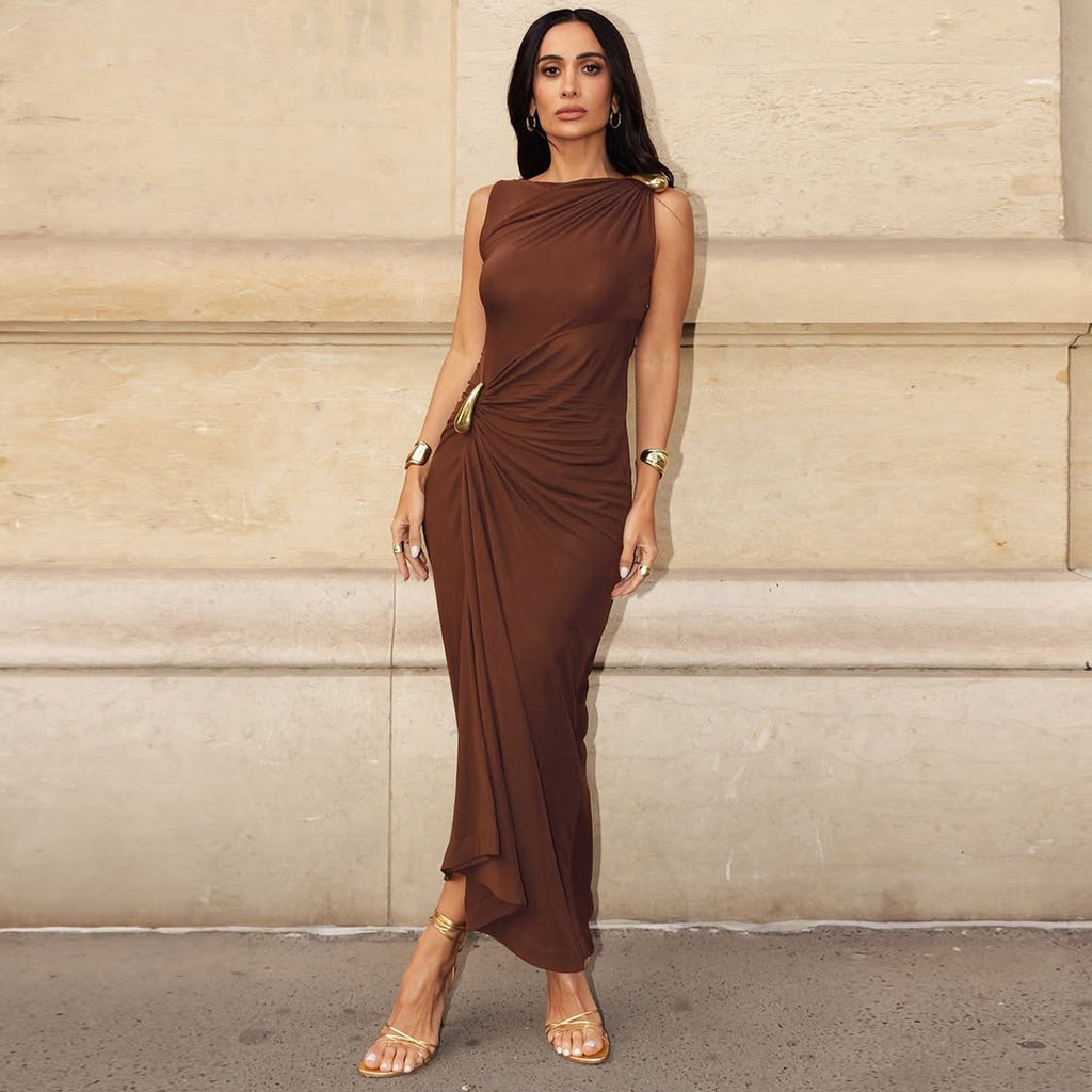 Sleeveless Slim-Fit Slit Dress