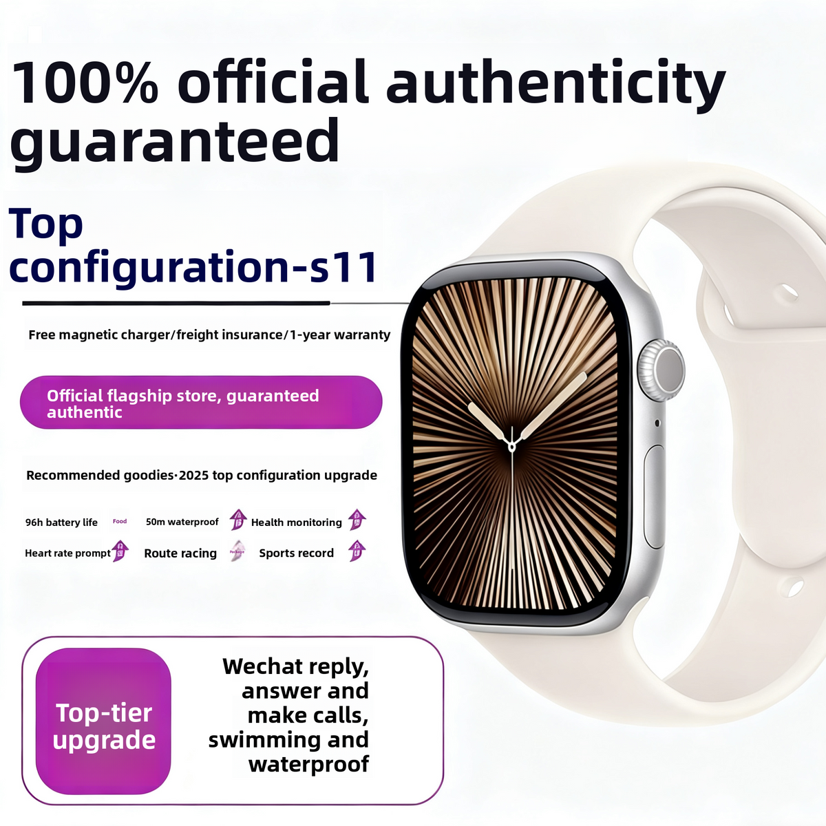 Smart Watch with Health Monitoring and Bluetooth Calling